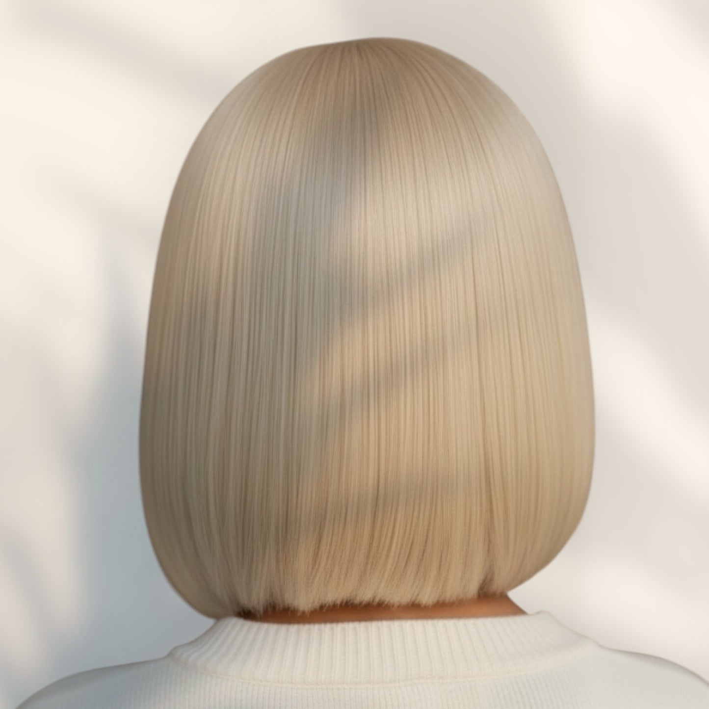 613 Platinum Blonde Straight Lace Front Wig-180% Density