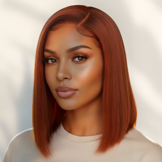 Copper Bob Wig – HD Lace