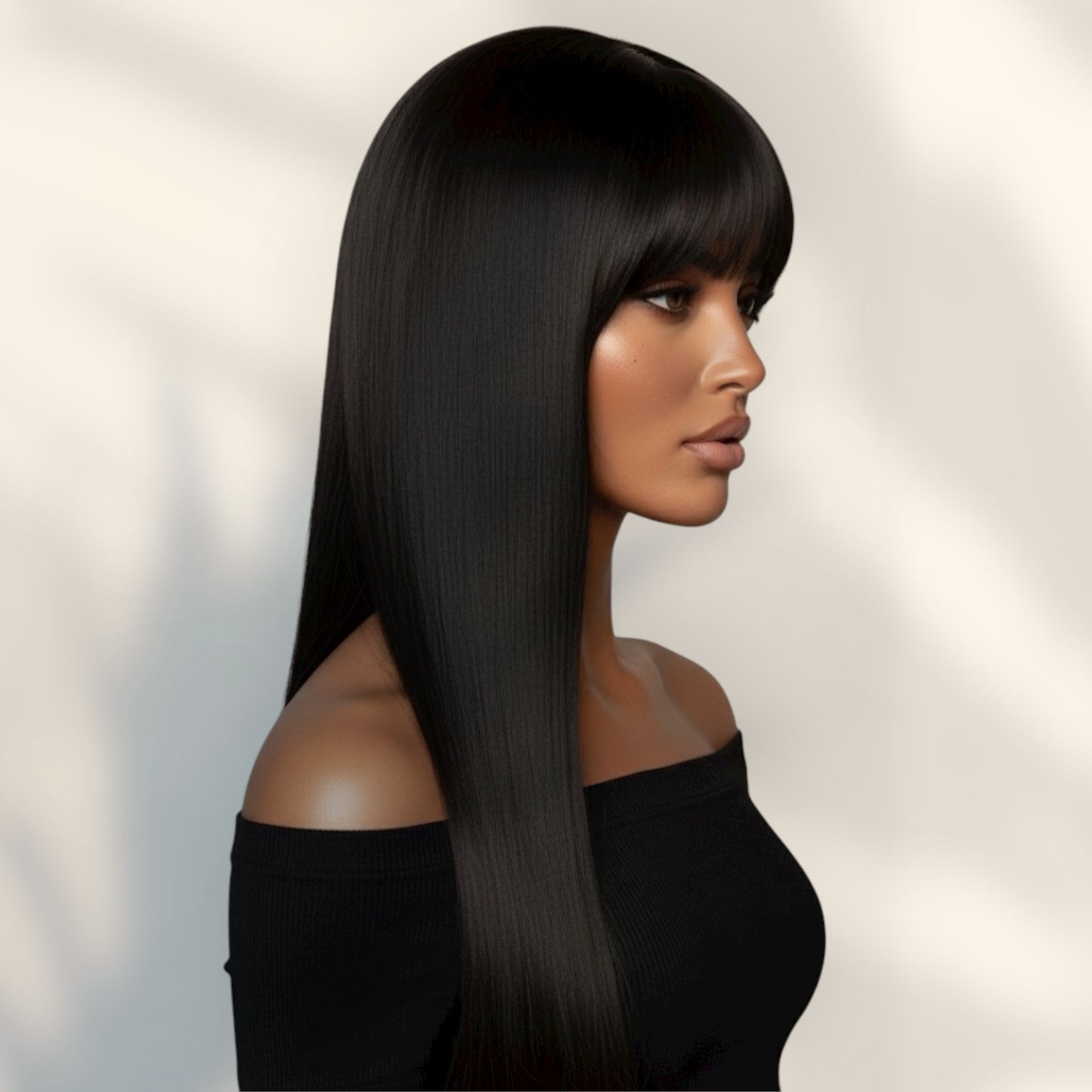 Straight Wig with Bangs – HD Lace