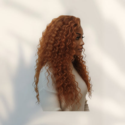 350 Copper Kinky Full Lace Wig-210% Density